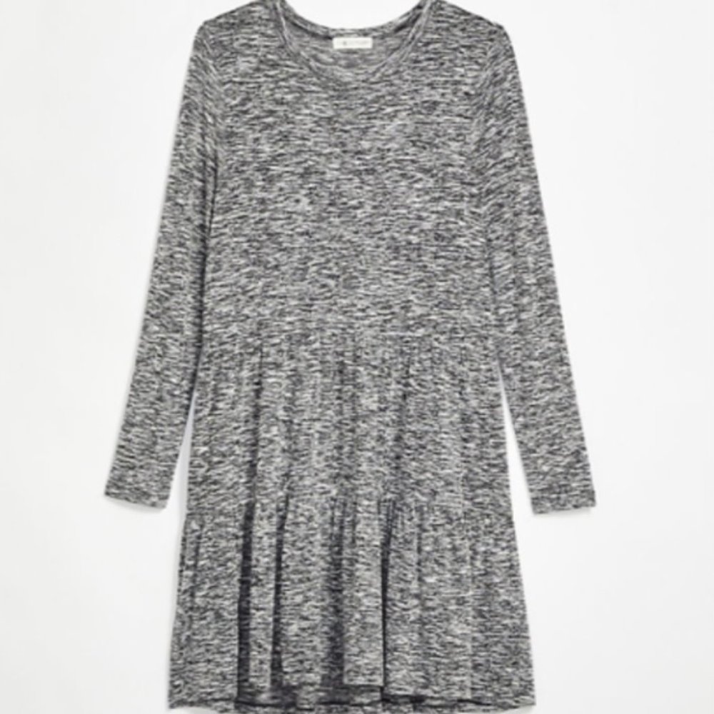 Lou & Grey for LOFT Marled Jersey Tiered Dress
